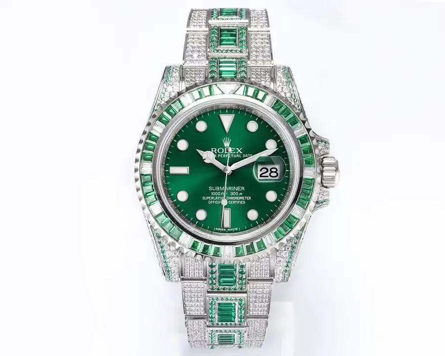 Rolex Submariner Iced Out Ref.116610LV Green Water Ghost