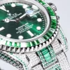 Rolex Submariner Iced Out Ref.116610LV Green Water Ghost