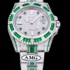 Rolex Submariner Iced Out Ref.116610LN Green-White Bezel