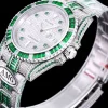 Rolex Submariner Iced Out Ref.116610LN Green-White Bezel