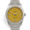 Rolex 124300 Oyster Perpetual 41 "Yellow Dial" Rolex 5 Year Warranty