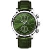 Portofino 39mm Green Dial Chronograph Leather Strap Watch