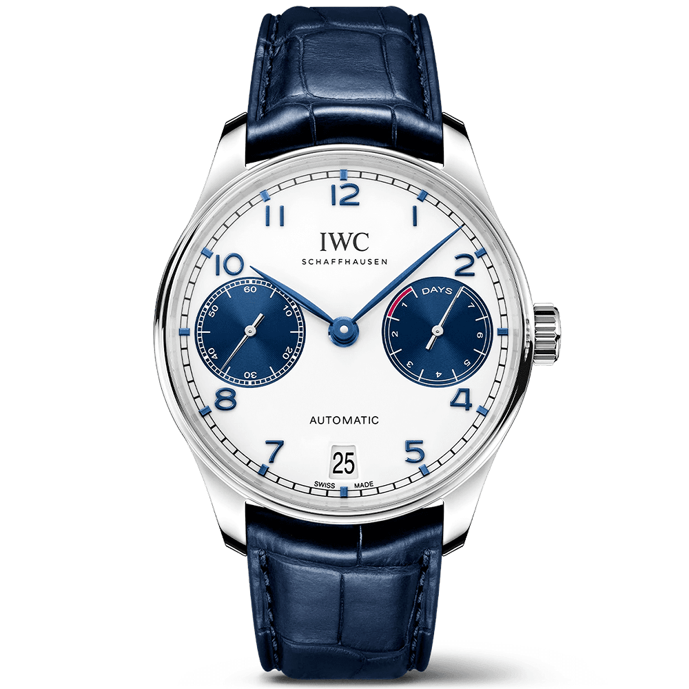 Portugieser 42mm Silver/Blue Dial Men's Automatic Strap Watch