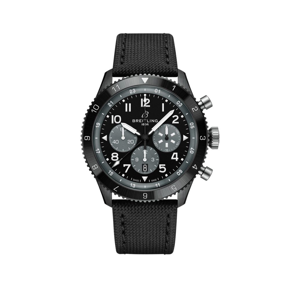 Breitling Super Avi B04 Chronograph Gmt 46 Mosquito Night Fighter Ref# SB04451A1B1X1