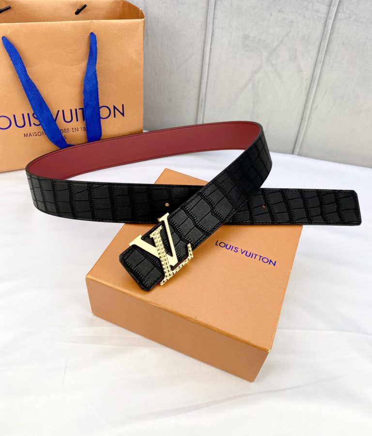 Louis Vuitton Iconic Reversible LV Belt Black LV Women Belt - Crozus