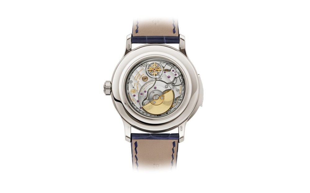 Patek Philippe Grand Complication, Platinum set with baguette diamonds and sapphires, 42mm, Ref# 5374/300P-001