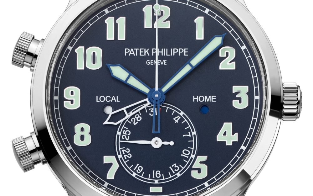 Patek Philippe Complication, 18k White Gold, Calatrava Pilot Travel Time 42mm, Ref# 5524G-001