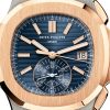 Patek Philippe Nautilus Flyback Chronograph, Date Watch, 18k Rose Gold and Stainless Steel, 40,5 mm, Ref# 5980/1AR-001