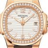 Patek Philippe Nautilus Quartz Diamond Ladies Watch, 18k Rose Gold, 32mm, Ref# 7010R-011