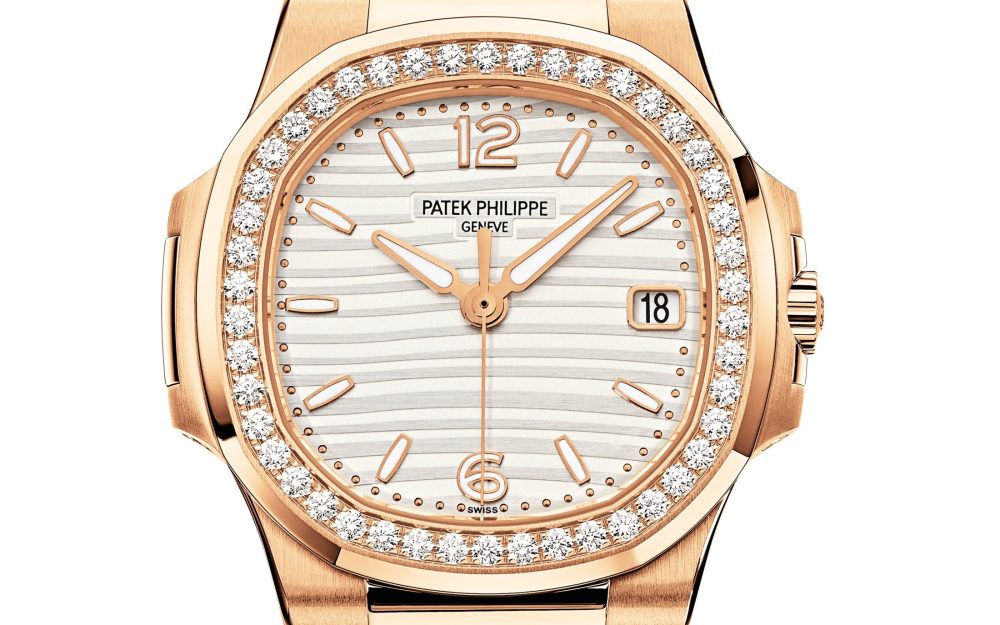 Patek Philippe Nautilus Quartz Diamond Ladies Watch, 18k Rose Gold, 32mm, Ref# 7010/1R-011