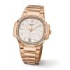 Patek Philippe Nautilus Ladies Automatic Watch, 18k Rose Gold and Diamonds, 35,2mm, Ref# 7118/1200R-001