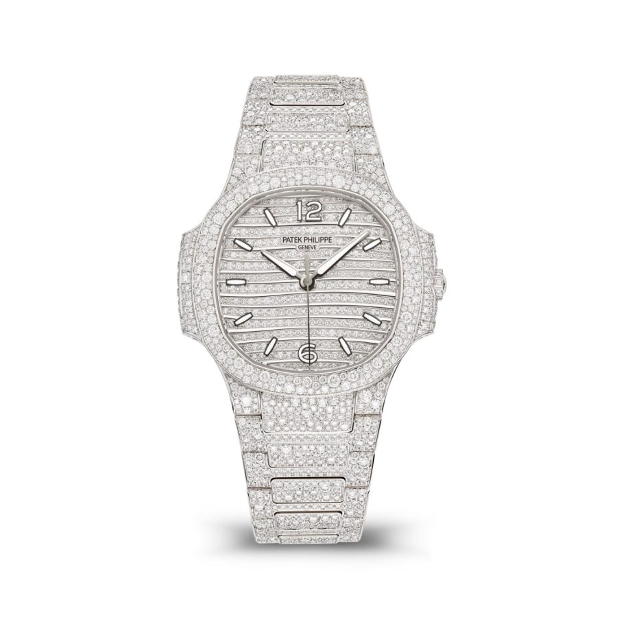 Patek Philippe Nautilus Haute Joaillerie Ladies Automatic Watch, 18K White Gold and Diamonds, 35,2mm, Ref# 7118/1450G-001