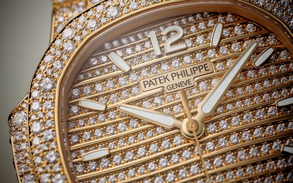 Patek Philippe Nautilus Haute Joaillerie Ladies Automatic Watch, 18K Rose Gold and Diamonds, 35,2mm, Ref# 7118/1450R-001