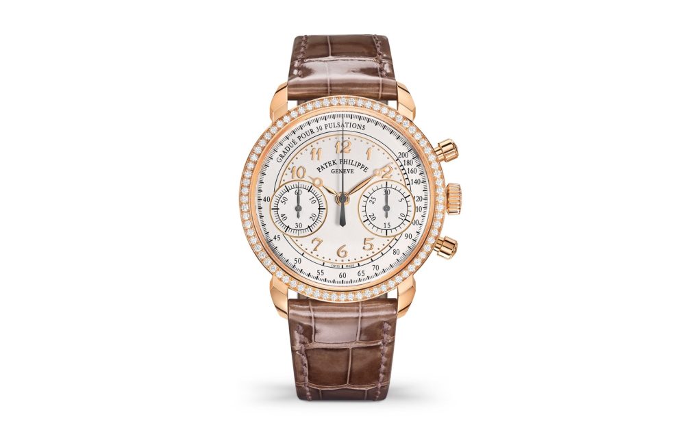 Patek Philippe Complication, 18k Rose Gold, Ladies Chronograph 38mm, 99 diamonds: ~0.99 ct., Ref# 7150/250R-001