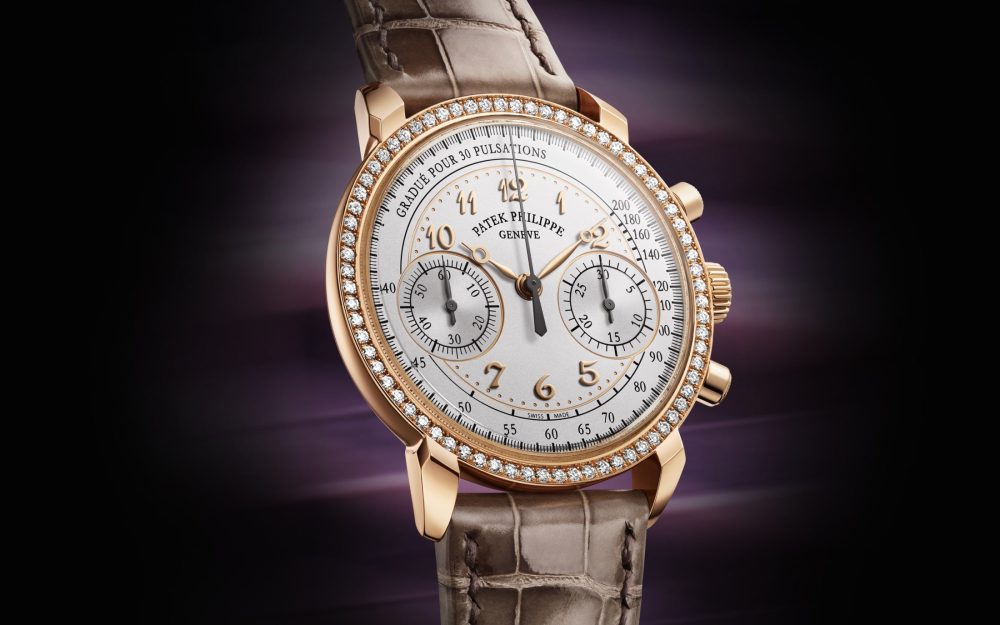 Patek Philippe Complication, 18k Rose Gold, Ladies Chronograph 38mm, 99 diamonds: ~0.99 ct., Ref# 7150/250R-001