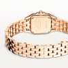 Panthère de Cartier Small 18ct Rose Gold Plum Dial Diamond Set Watch