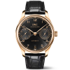 Portugieser 'Obsidian' 42mm 18ct Yellow Gold Strap Watch