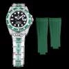 Rolex Submariner Iced Out Ref.116610LV 40mm Black Dial Green Bezel