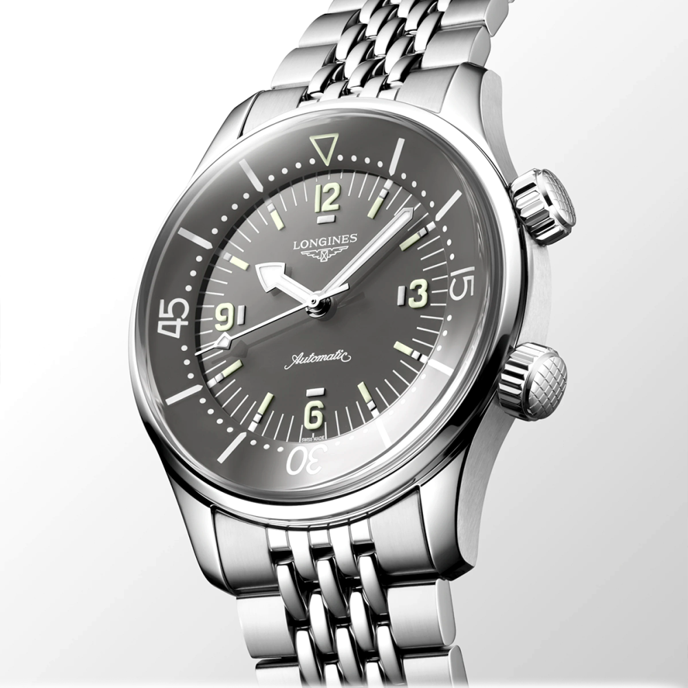 Legend Diver 39mm Grey Dial Men's Automatic Bracelet Watch