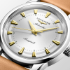 Conquest Heritage 40mm Silver/Gold Dial Automatic Strap Watch