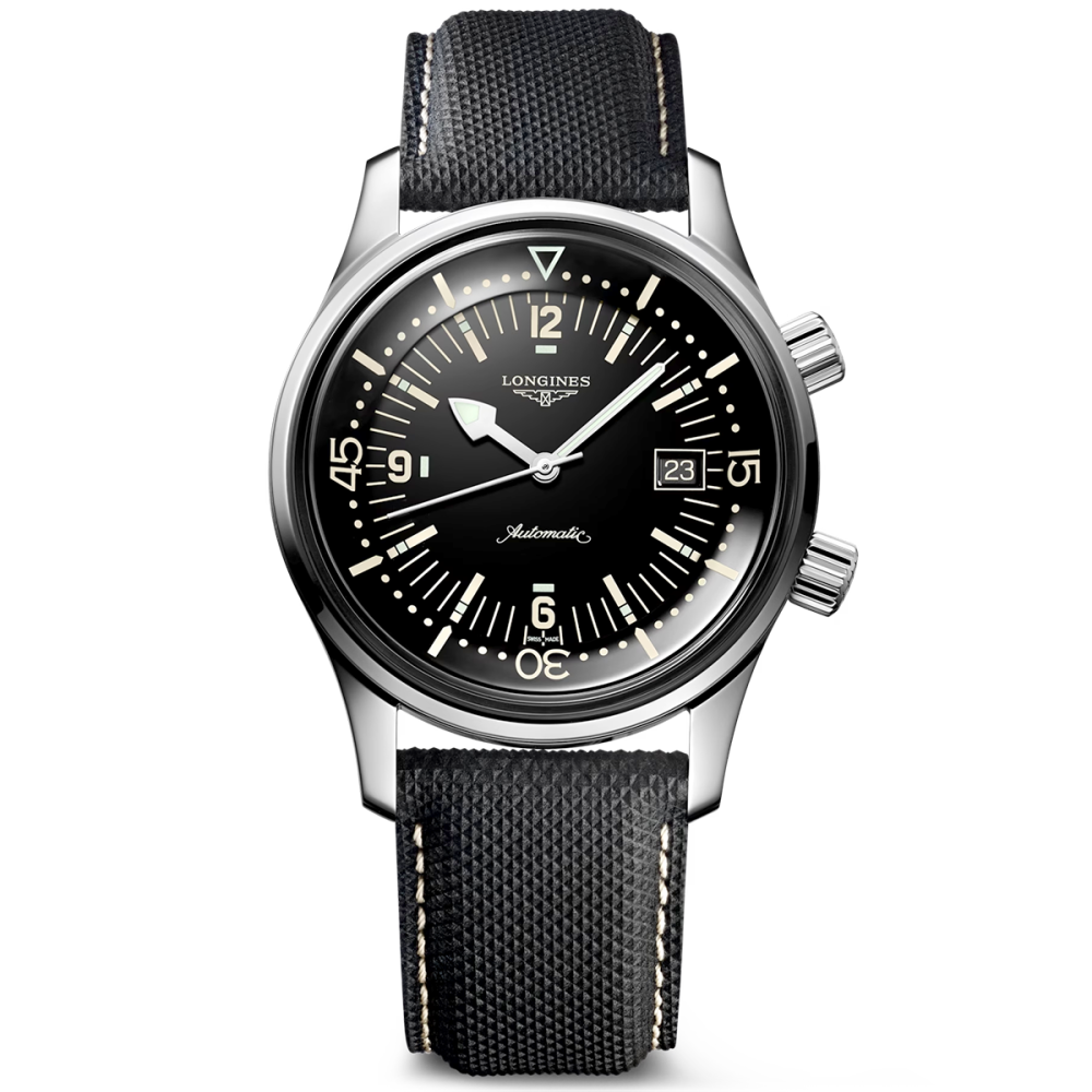 Legend Diver 42mm Black Dial Men's Automatic Strap Watch