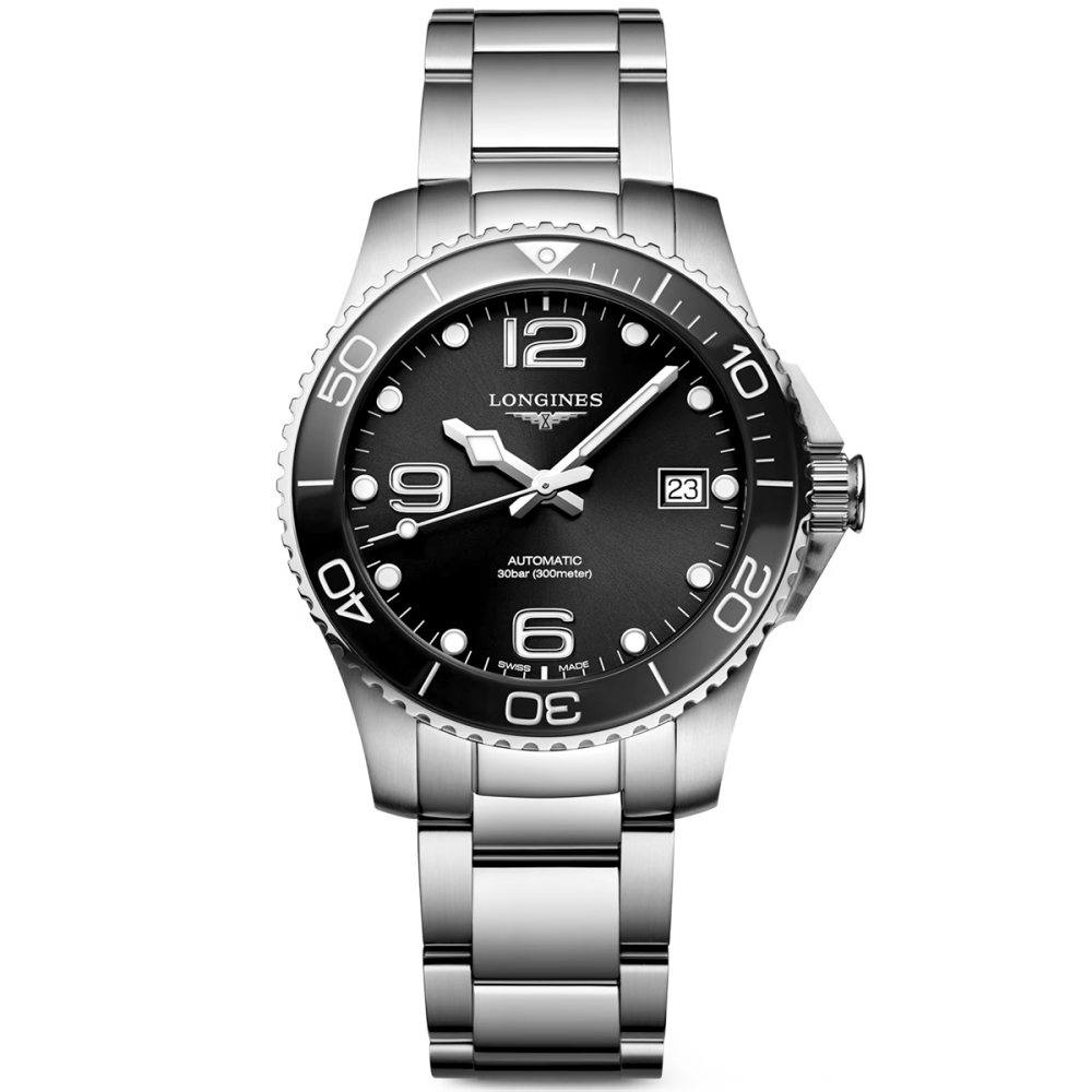 HydroConquest 39mm Black Dial Automatic Bracelet Watch