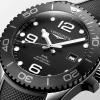 HydroConquest 43mm Black Ceramic Men's Rubber Strap Watch