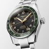 Spirit Zulu Time 39mm Anthracite Dial & Green Bezel Bracelet Watch