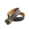 Louis Vuitton LV Initiales Monogram Canvas Belt Brown For Women M9608V - Crozus