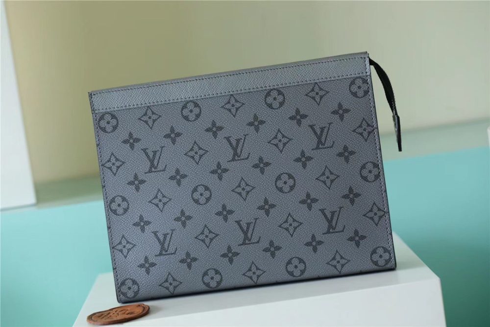 Louis Vuitton Pochette Voyage MM Monogram Gray For Men 10.6in/27cm M30840 - Crozus