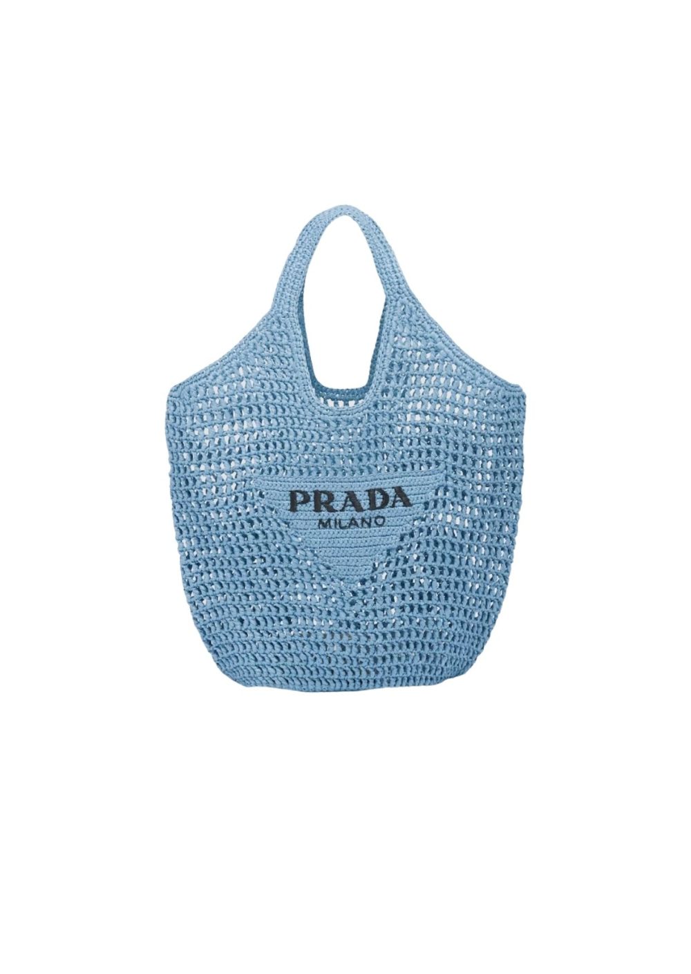 Prada Raffia Tote Bag Blue For Women 1BG424_2A2T_F0076_V_OOO - Crozus