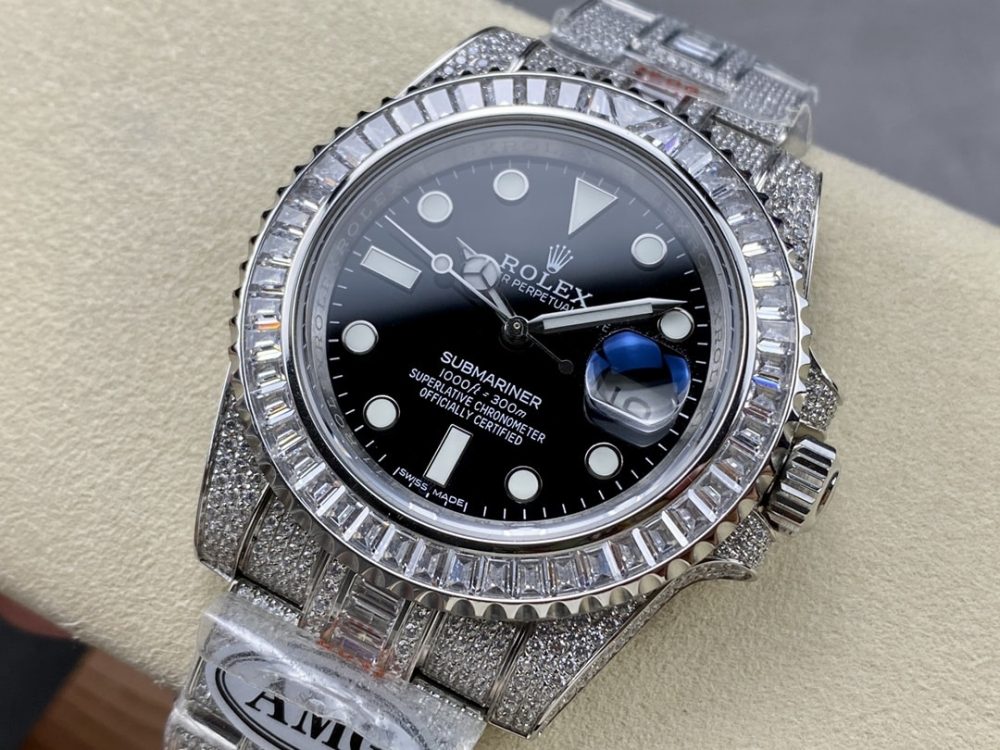 Rolex Submariner Iced Out Ref.116610LN 41mm Black Dial