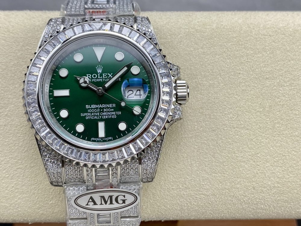 Rolex Submariner Iced Out Ref.116610LV 41mm Green Dial