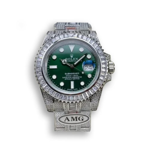 Rolex Submariner Iced Out Ref.116610LV 41mm Green Dial