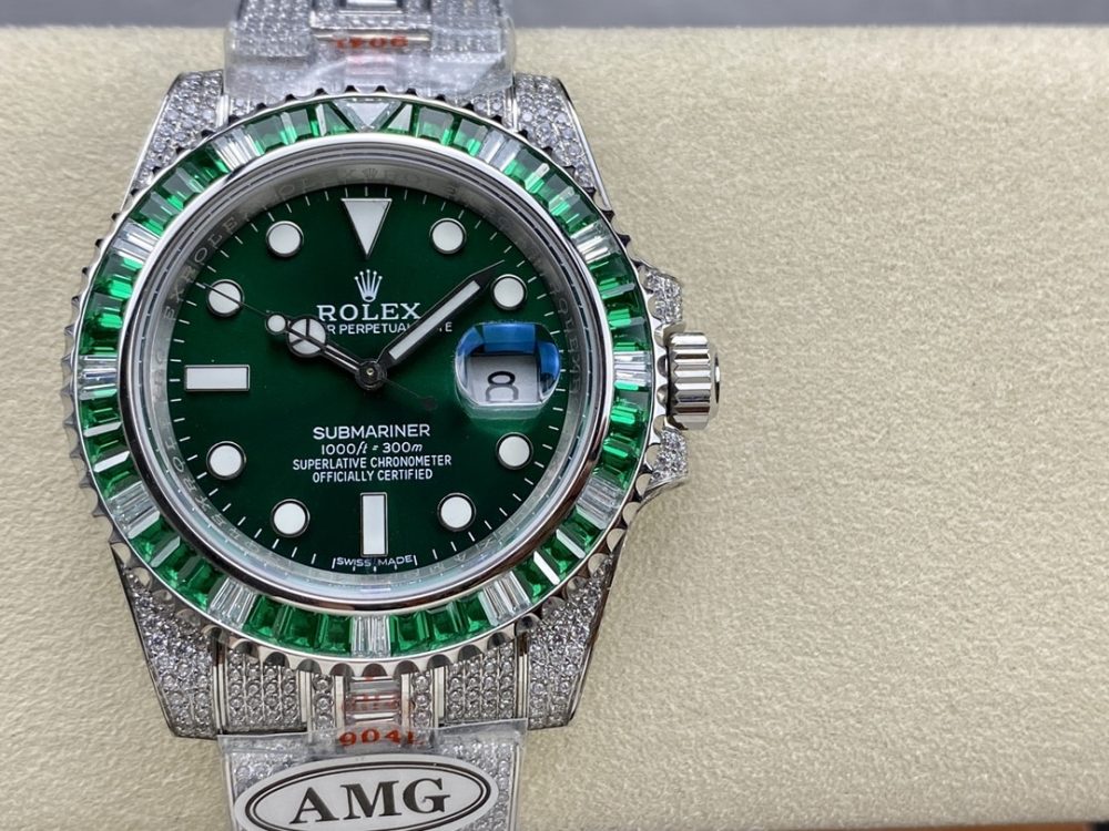 Rolex Submariner Iced Out Ref.116610LV-2 41mm Green Dial