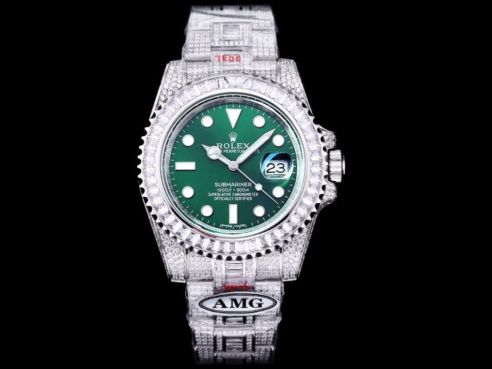 Rolex Submariner Iced Out Ref.116610LV-3 41mm Green Dial