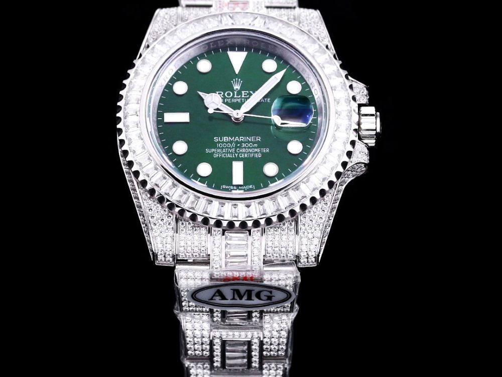 Rolex Submariner Iced Out Ref.116610LV-3 41mm Green Dial