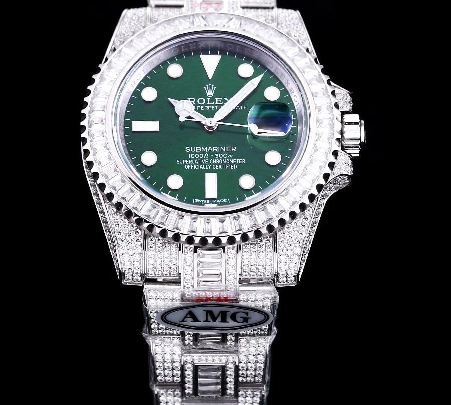 Rolex Submariner Iced Out Ref.116610LV-3 41mm Green Dial