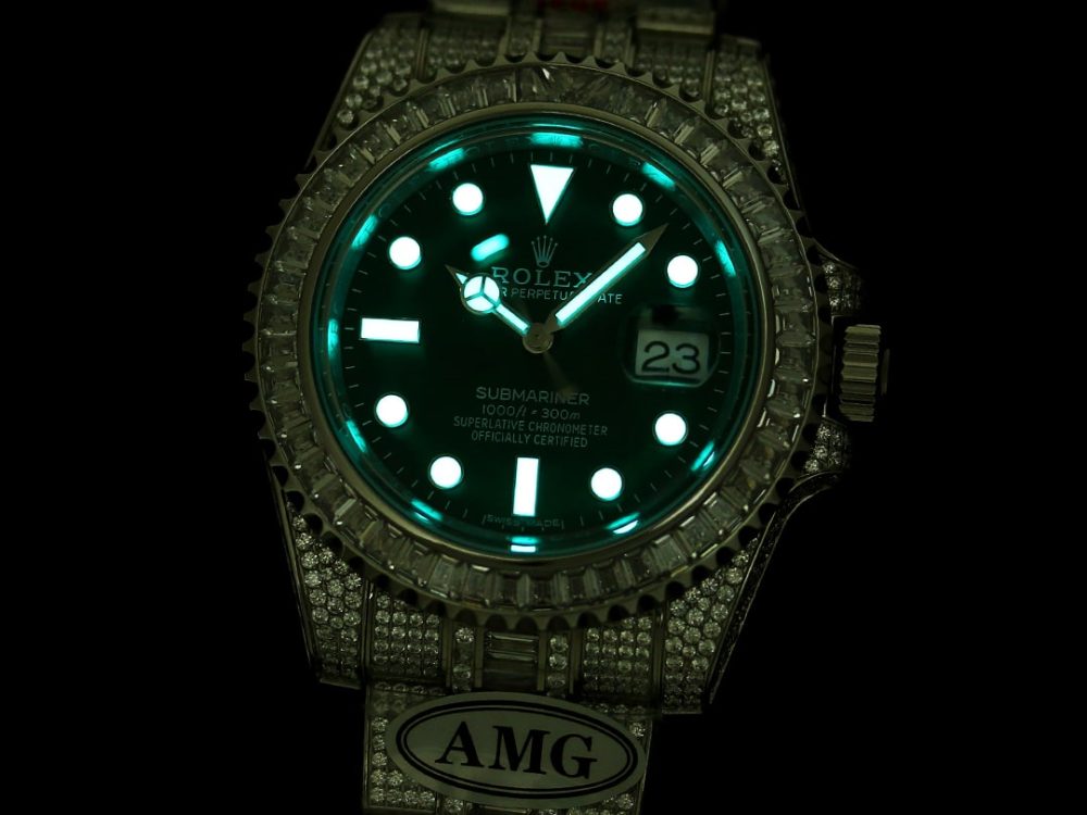 Rolex Submariner Iced Out Ref.116610LV-3 41mm Green Dial