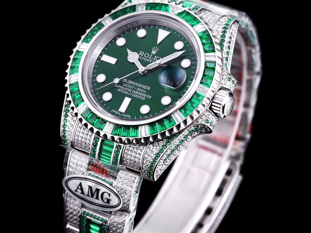 Rolex Submariner Iced Out Ref.116610LV-5 41mm Green Dial