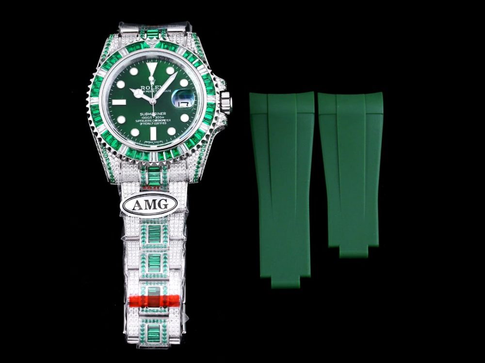 Rolex Submariner Iced Out Ref.116610LV-5 41mm Green Dial