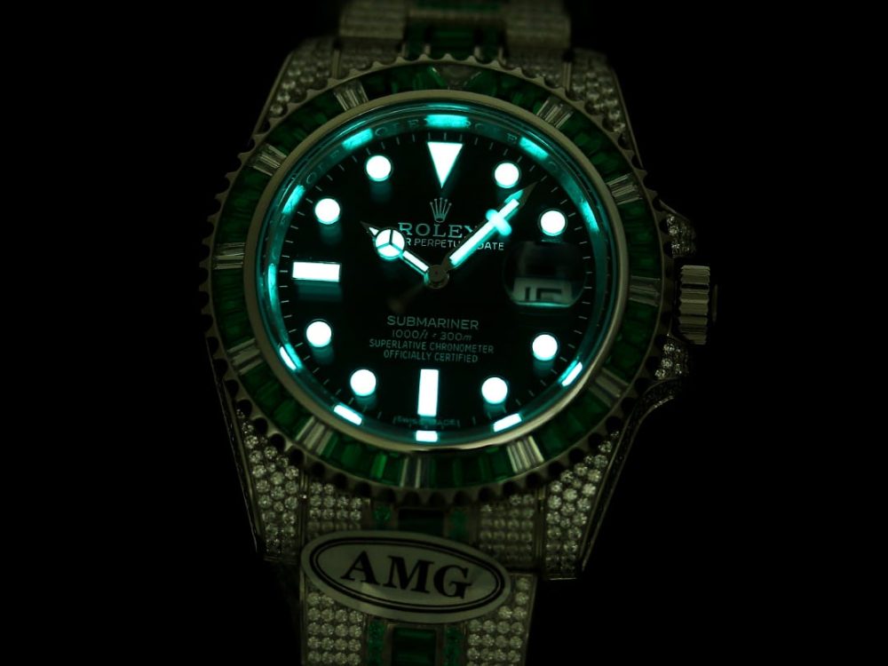 Rolex Submariner Iced Out Ref.116610LV-6 41mm Black Dial