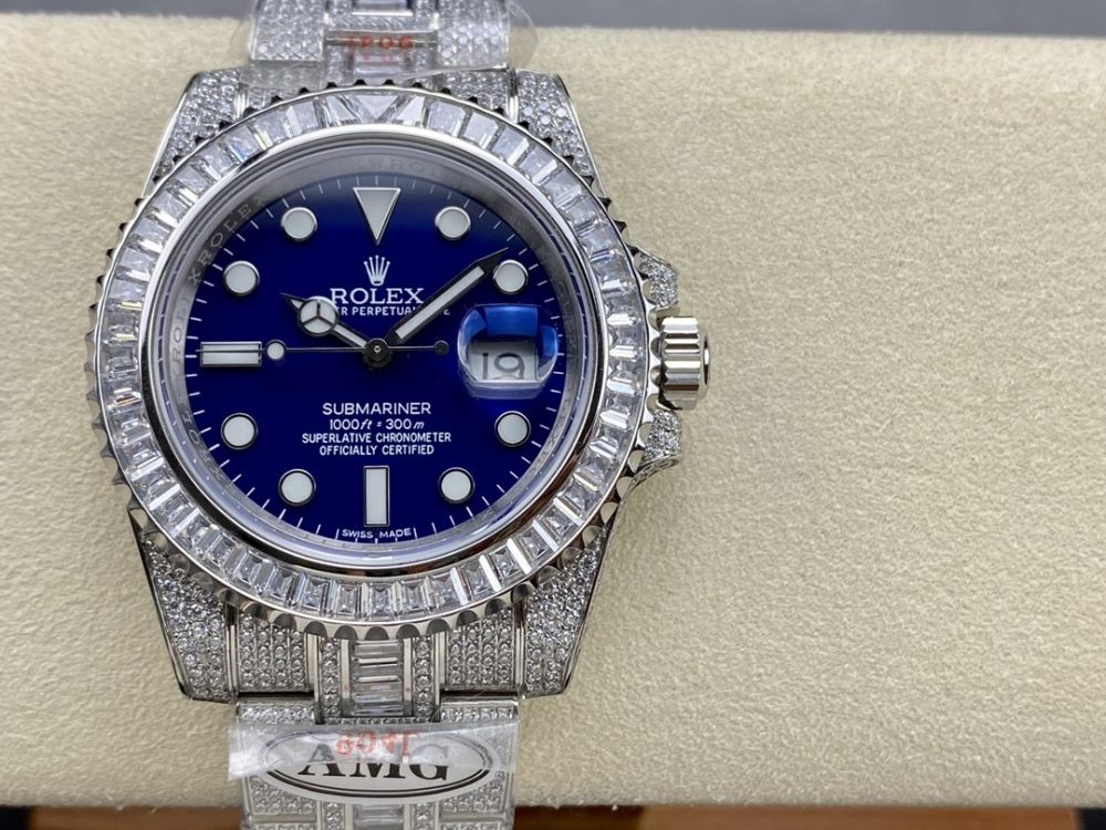 Rolex Submariner Iced Out Ref.116619LB 41mm Blue Dial