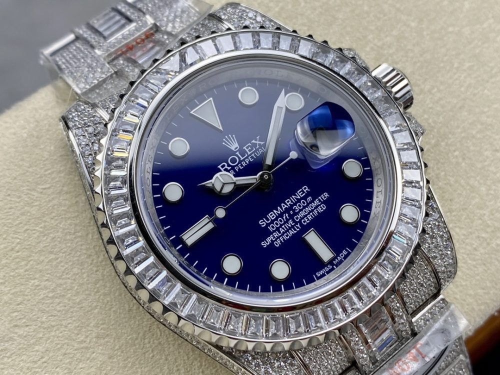 Rolex Submariner Iced Out Ref.116619LB 41mm Blue Dial