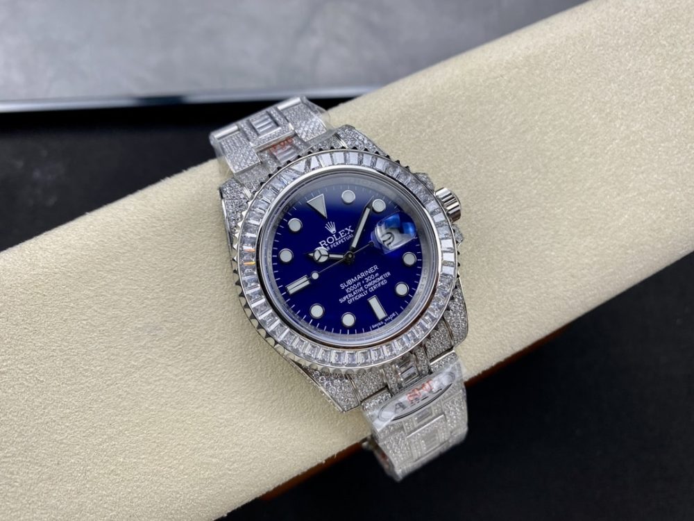 Rolex Submariner Iced Out Ref.116619LB 41mm Blue Dial