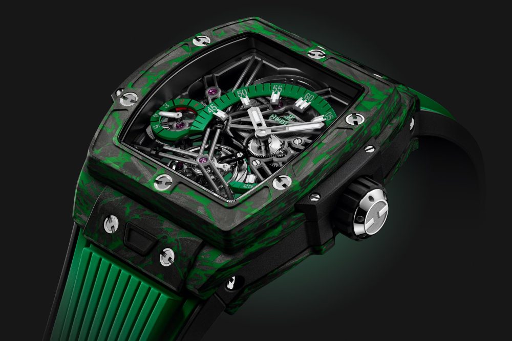 Hublot Spirit of Big Bang TOURBILLON CARBON GREEN Ref# 645.QG.5217.RX