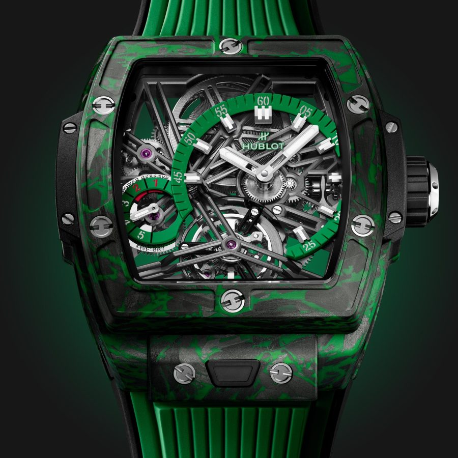 Hublot Spirit of Big Bang TOURBILLON CARBON GREEN Ref# 645.QG.5217.RX