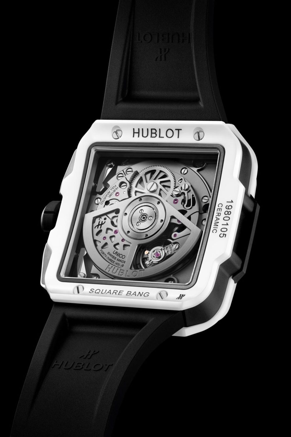 Hublot, Square Bang Unico White Ceramic, 42mm, Ref# 821.HX.0170.RX