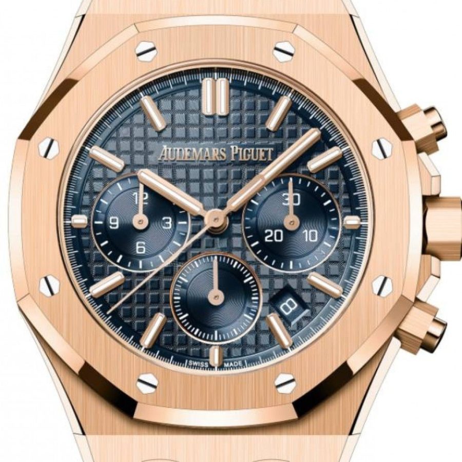 Audemars Piguet Royal Oak Selfwinding Chronograph Rose Gold 38mm Blue Dial 26715OR.OO.1356OR.01