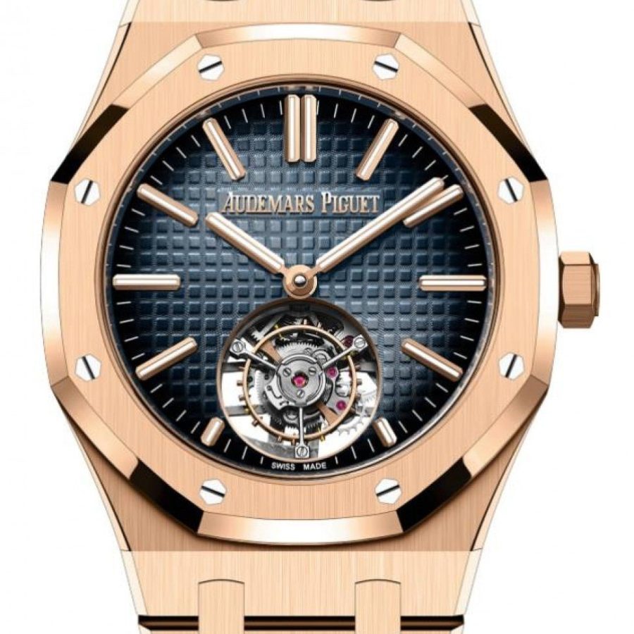 Audemars Piguet Royal Oak Selfwinding Flying Tourbillion Rose Gold 41mm Blue 26730OR.OO.1320OR.01